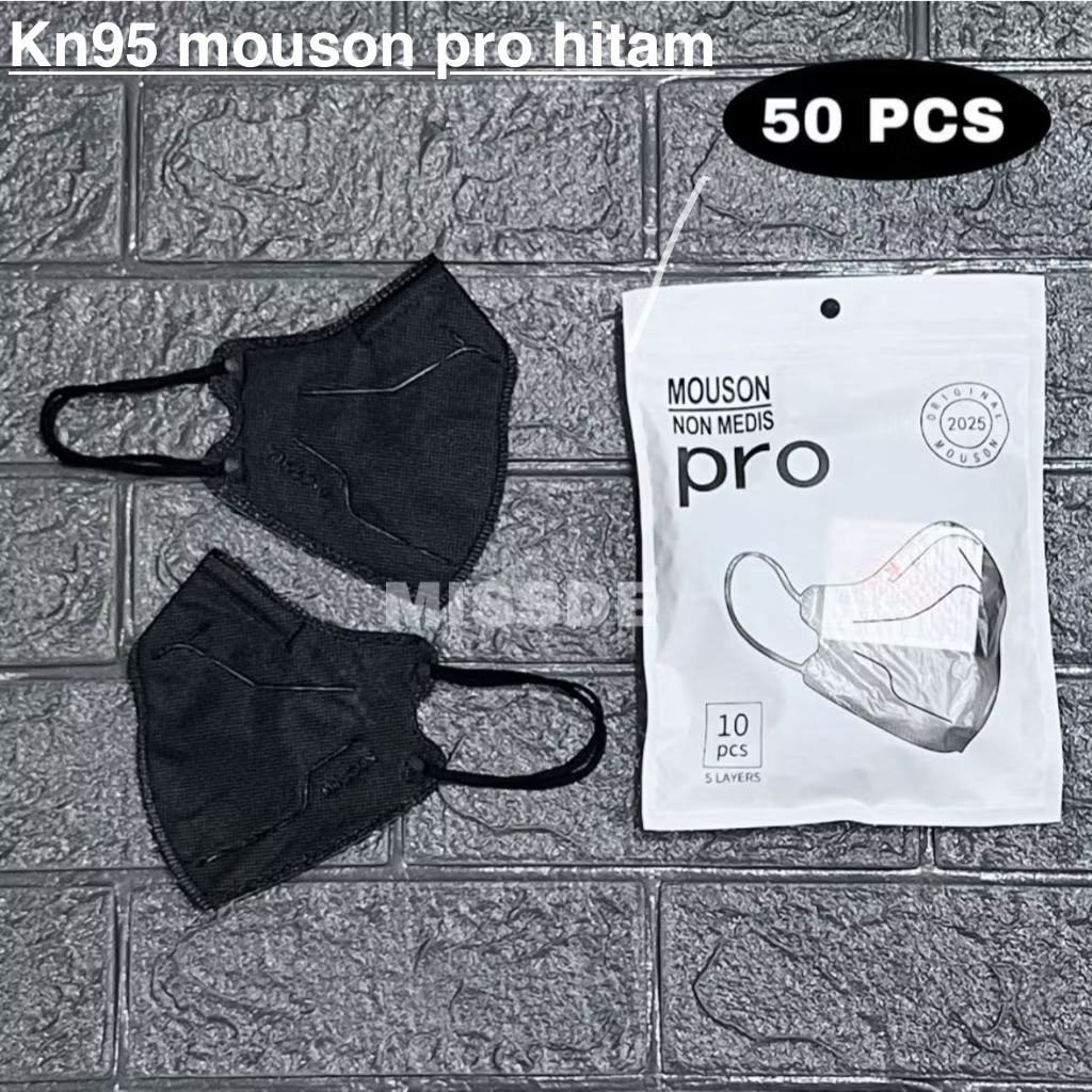 Terlaris Masker Kn95 Mouson Pro Isi 50Pcs Masker Kn95 Disposable Facemask 5Ply Promo