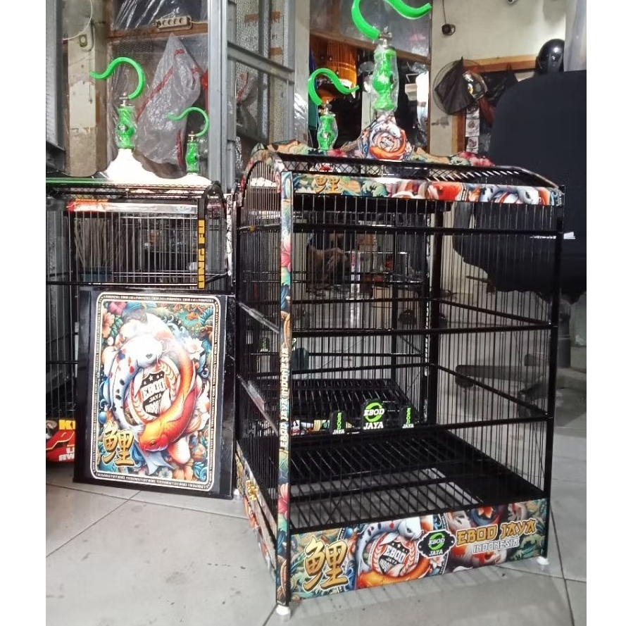 SANGKAR KANDANG EBOD JAYA DEKAL RUJI FIBER  MOTIF  KOY DLL