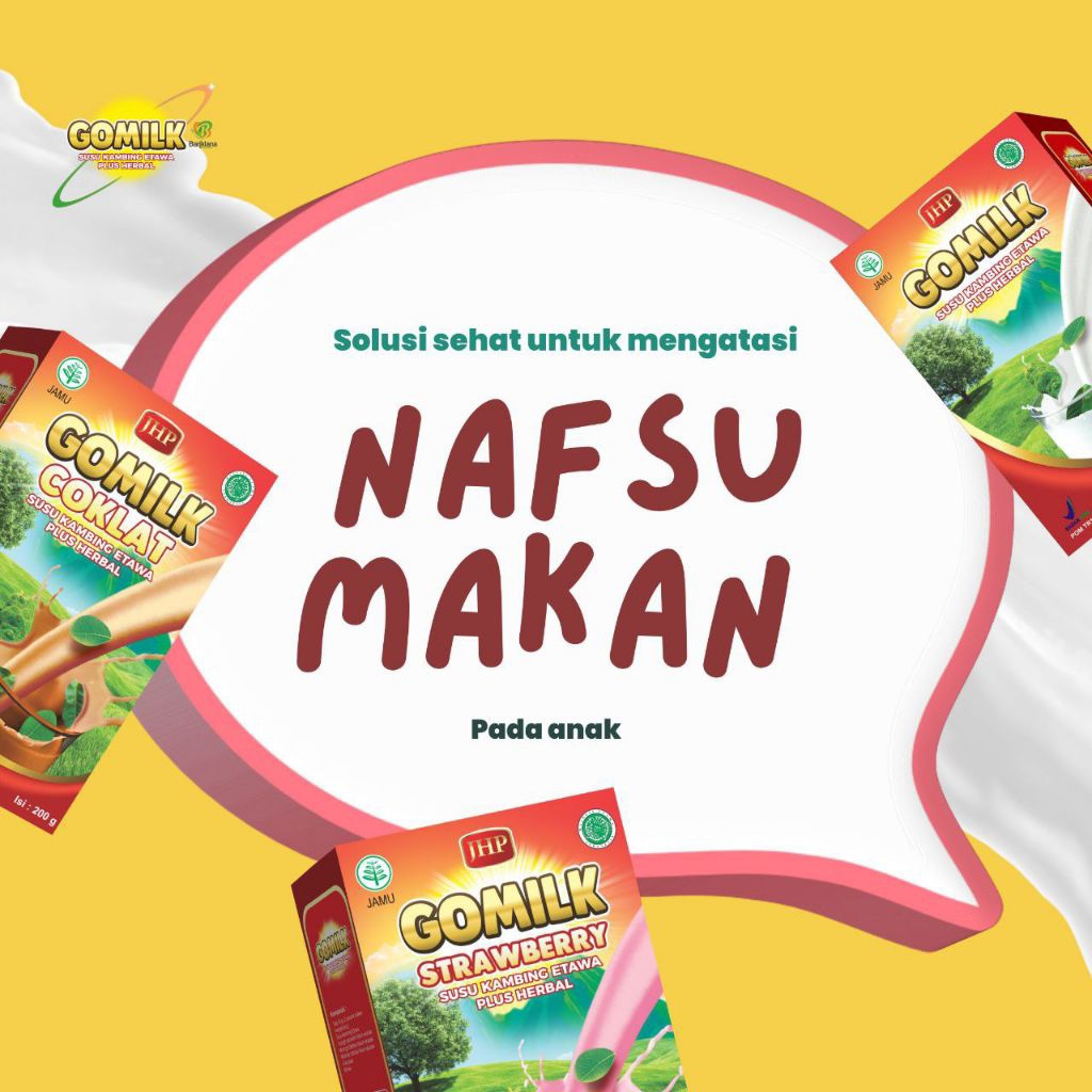 

[Bariklana] Termurah Susu Kambing Etawa Gomilk Plus Herbal Paket Reseller 10 Box Untuk Semua Usia 200 gr