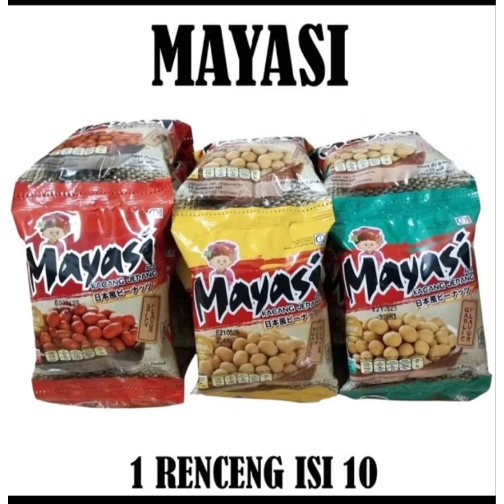 

Kacang mayasi ala kacang jepang 1 renceng isi 10 bungkus / 20g