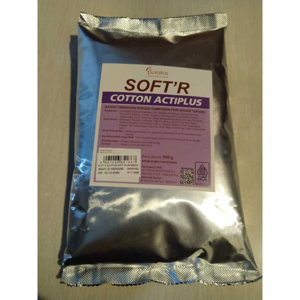 

Puratos Soft'r Cotton Acti-Plus- Bread Improver Premium 500 gr - Campuran Tepung