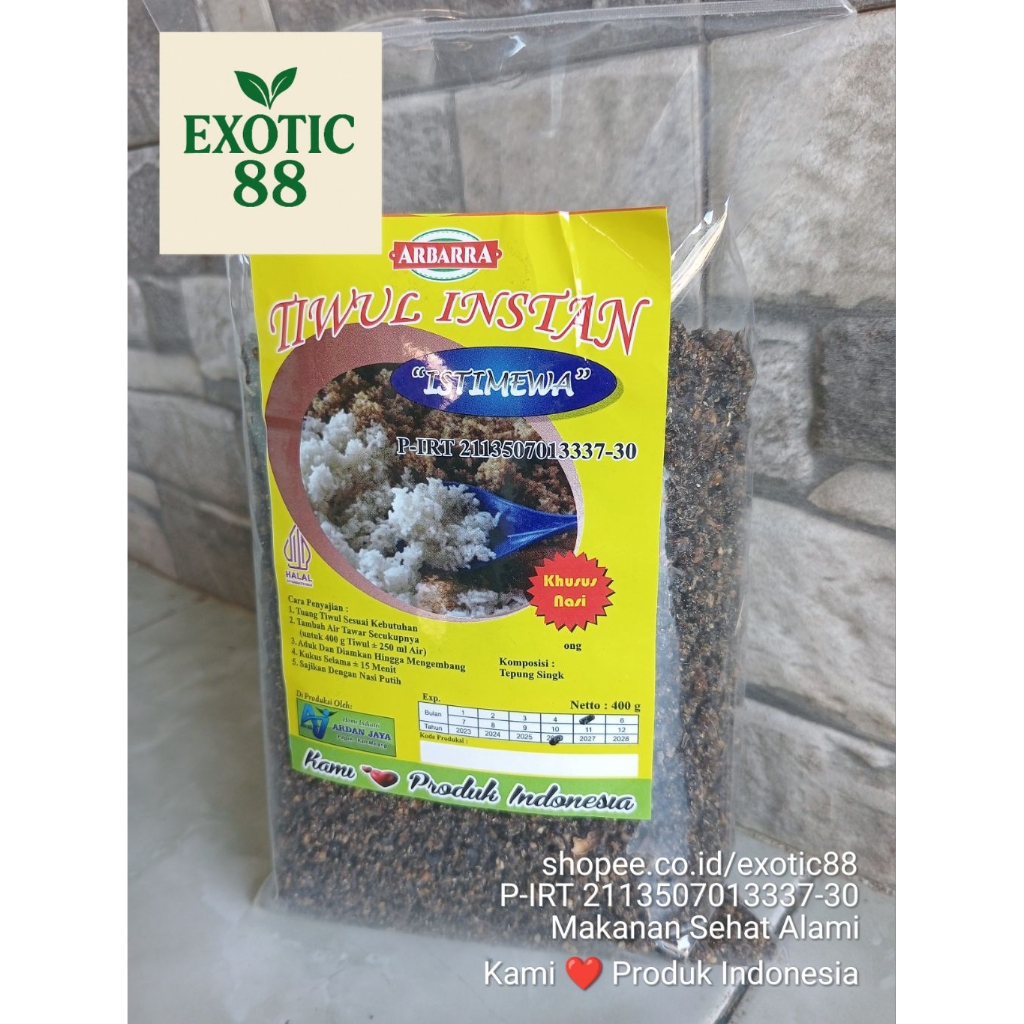 

Tiwul Husus Nasi ( Hitam)