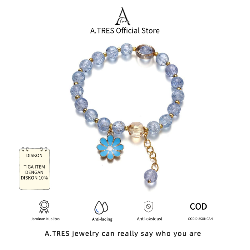A.TRES Gelang Mutiara Gelang Manik Manik Aesthetic Gelang Cewek Gelang Manik Gelang LucuGelang Krist