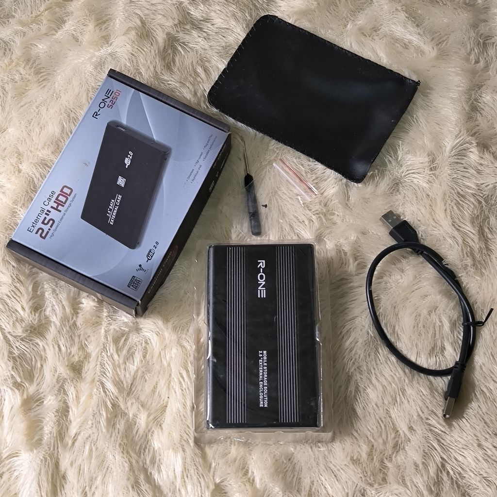 Enclosure R-ONE Casing Hardisk External 2.5" SATA USB 2.0 Metal