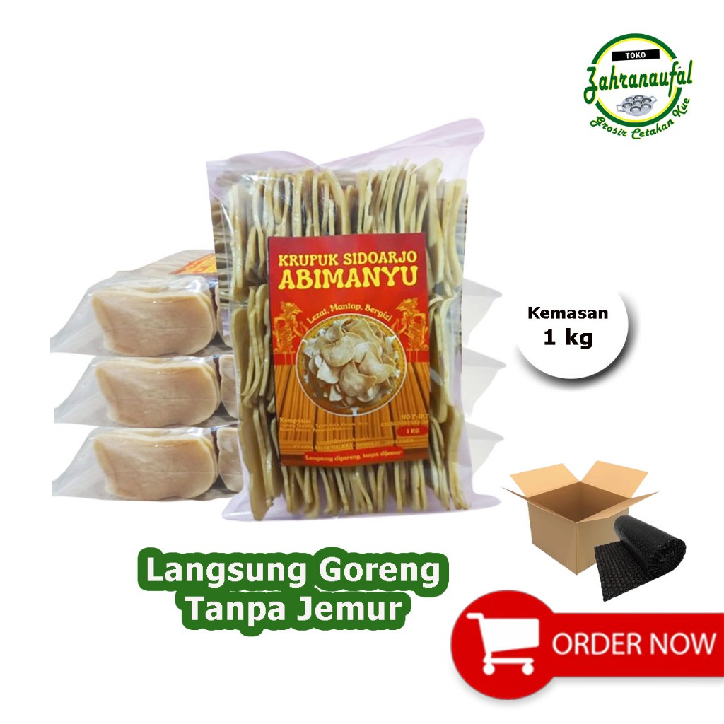 

Camilan Kerupuk Udang Mentah Istimewa Sidoarjo Bentuk Lebar Kemasan 1 kg Langsung Goreng Tanpa Jemur