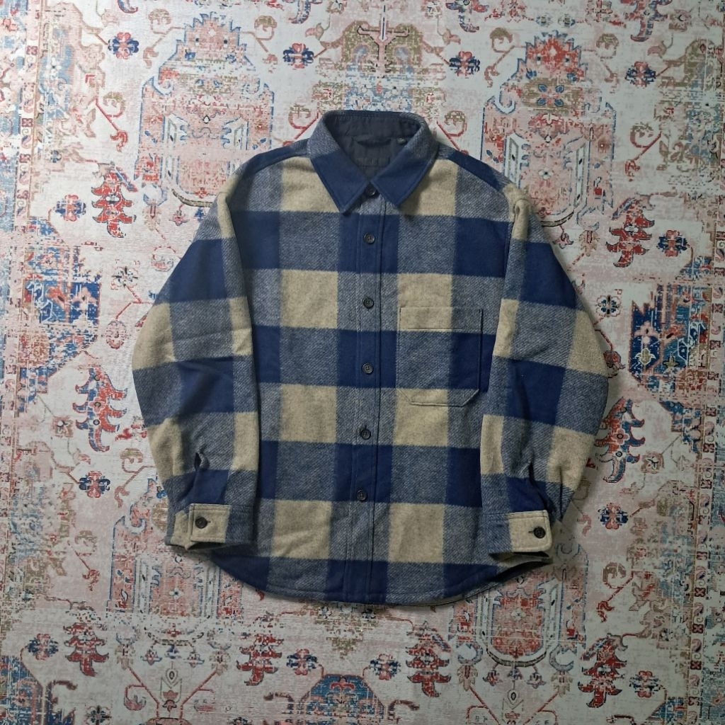 Overshirt Uniqlo Shacket, Flannel Jacket, Tartan Jacket, Flannel Outer, Plaid Jacket, Work Jacket, C