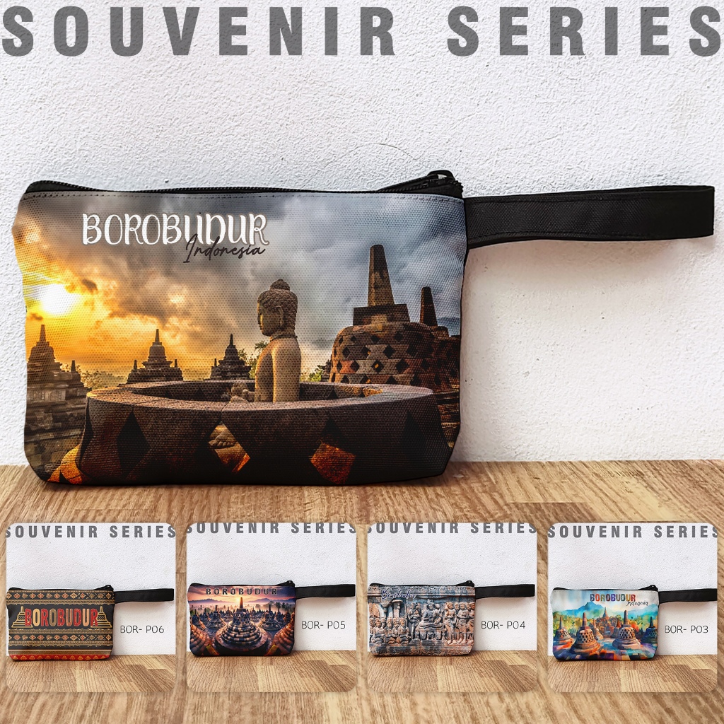 Pouch Souvenir Borobudur Dompet Souvenir Borobudur