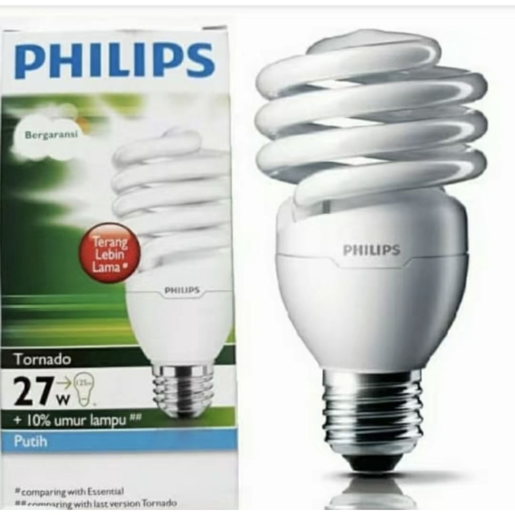 Lampu Tornado 27W 27 W 27 Watt Philips / Lampu Spiral Ulir 27Watt Putih Kuning White