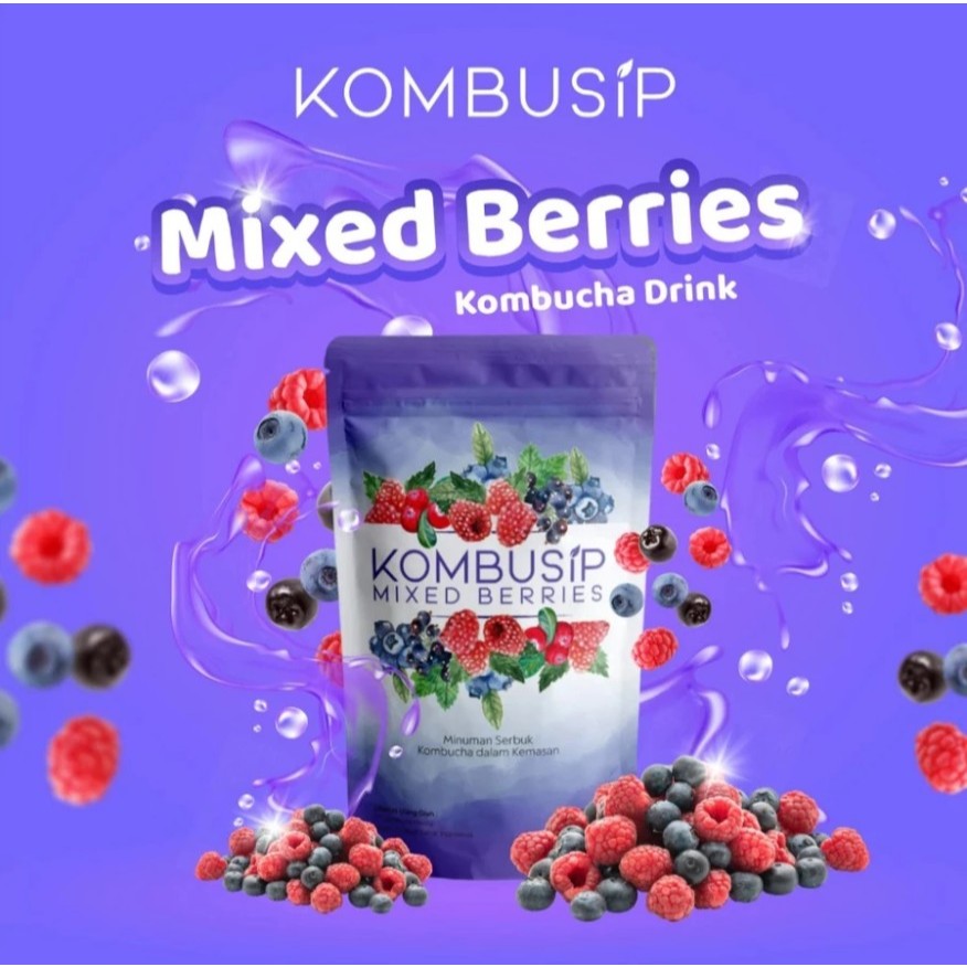 

Kombusip Teh Kombucha Mixed Berries/Grapefruits Minuman Teh Serbuk 10 Sachets ( 1 PACK )