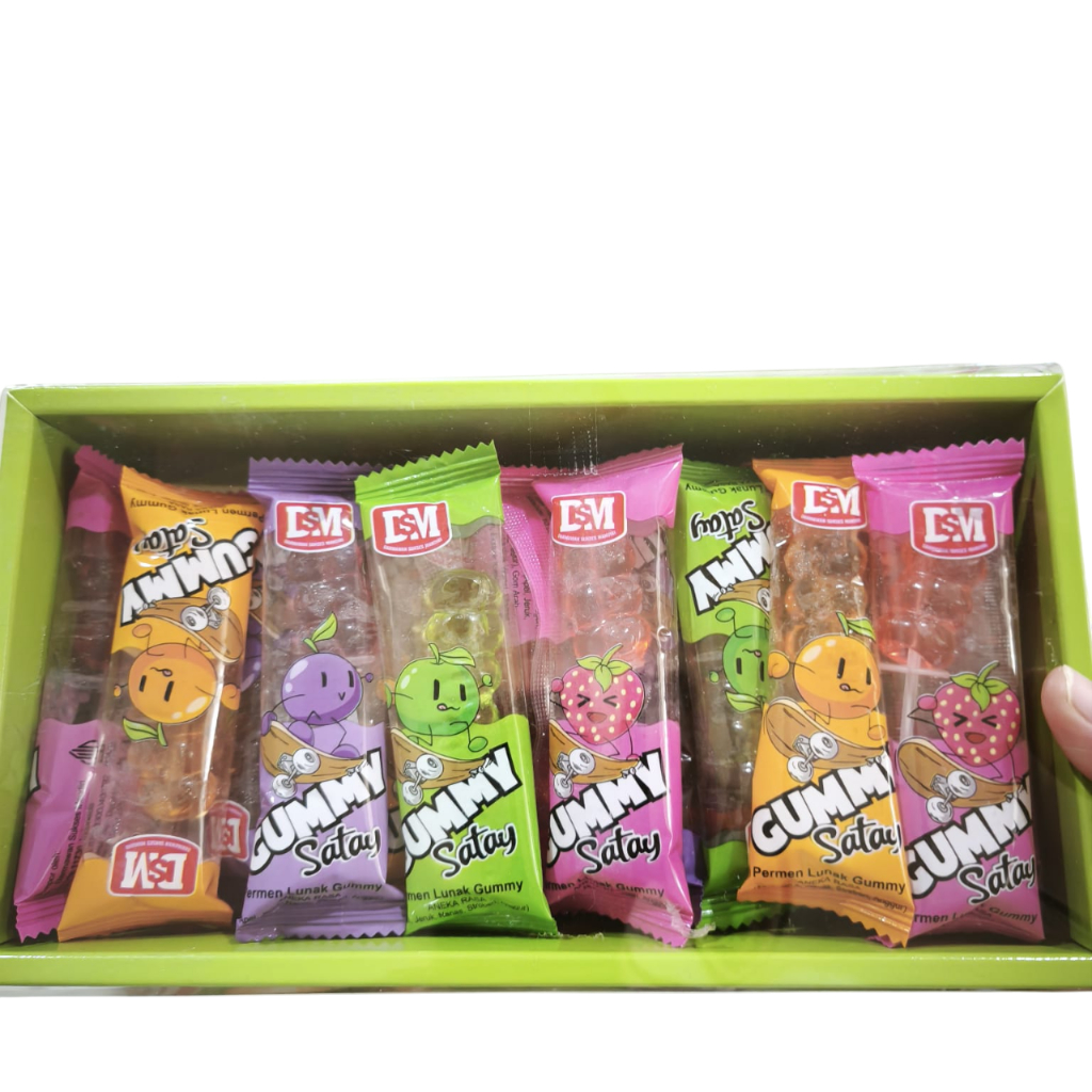 

Permen Jelly Gummy Satay Sate Aneka Rasa Buah Viral