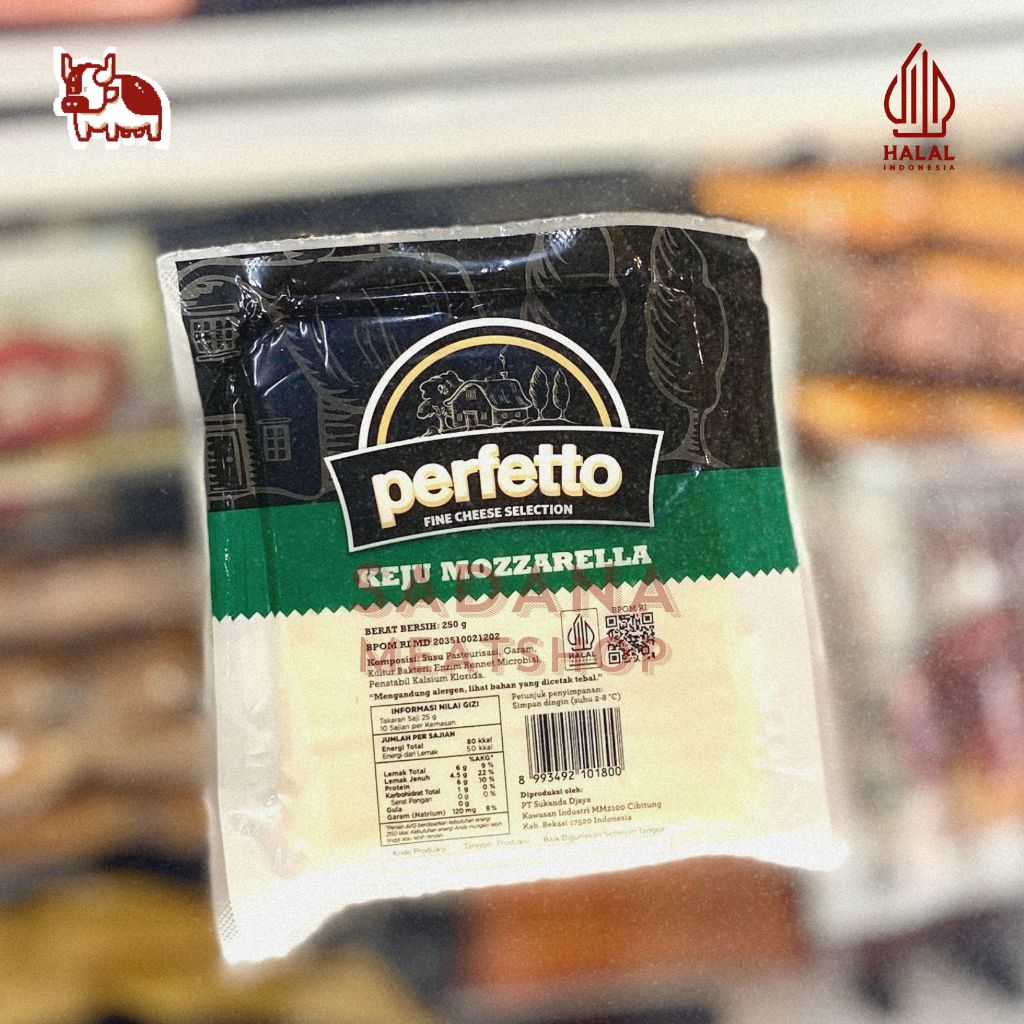

Perfetto Mozzarella Cheese 250gr – Keju Mozzarella Lumer, Stretchy, Cocok untuk Pizza & Lasagna