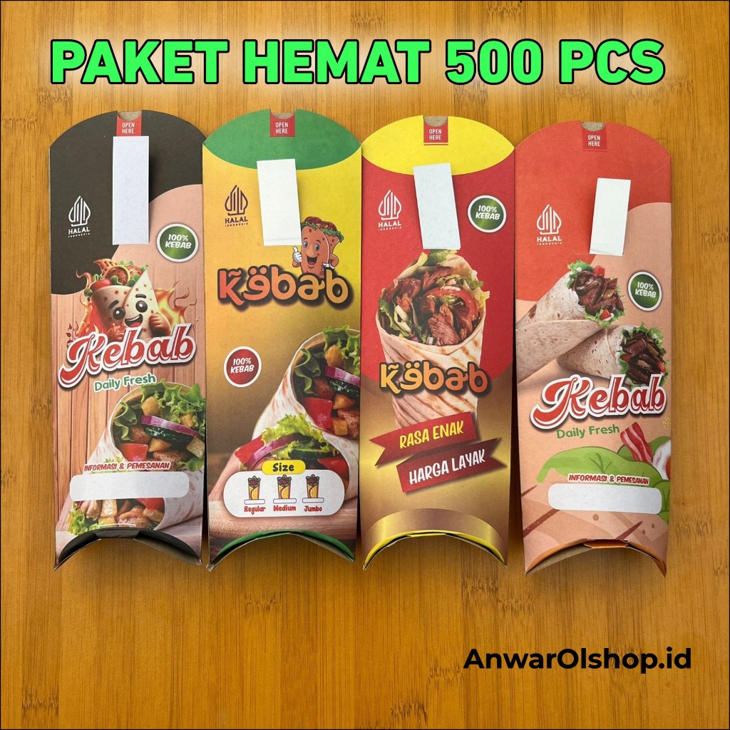 

Bungkus Kebab Ukuran 24x9 cm Isi 100 Pcs / Bungkus Kebab 500 pcs