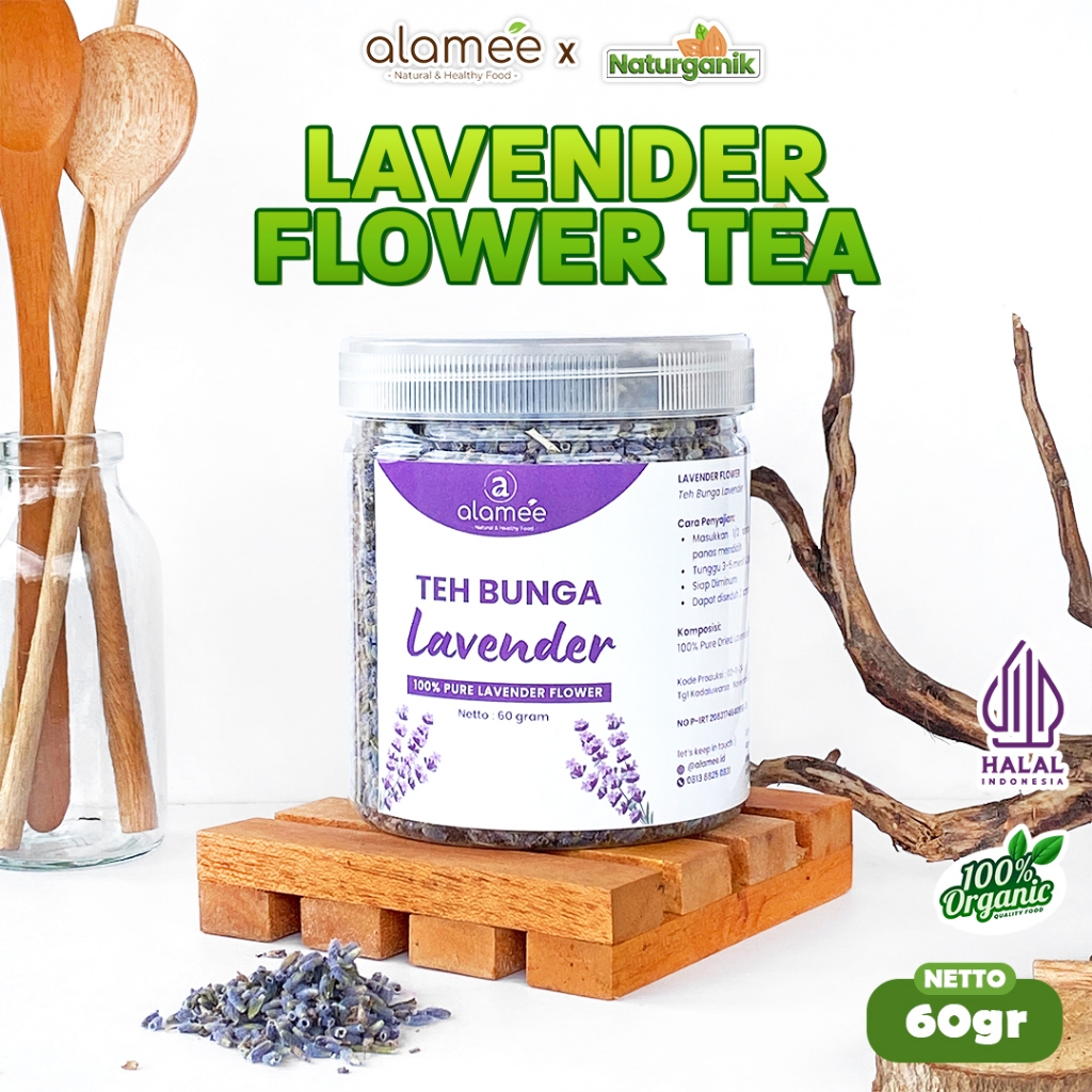 

ALAMEE Teh Bunga Lavender Flower Tea Organik Kering Dried Premium Naturganik