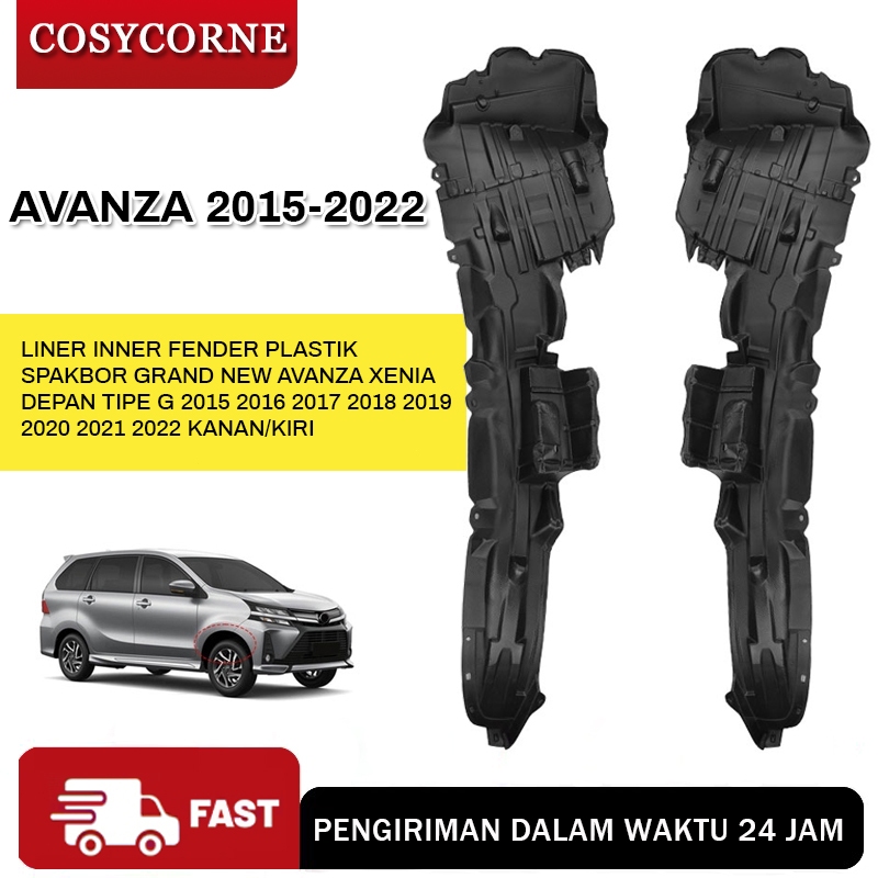Liner Inner Fender Plastik Spakbor Grand New Avanza Xenia Depan Tipe G 2015 2016 2017 2018 2019 2020
