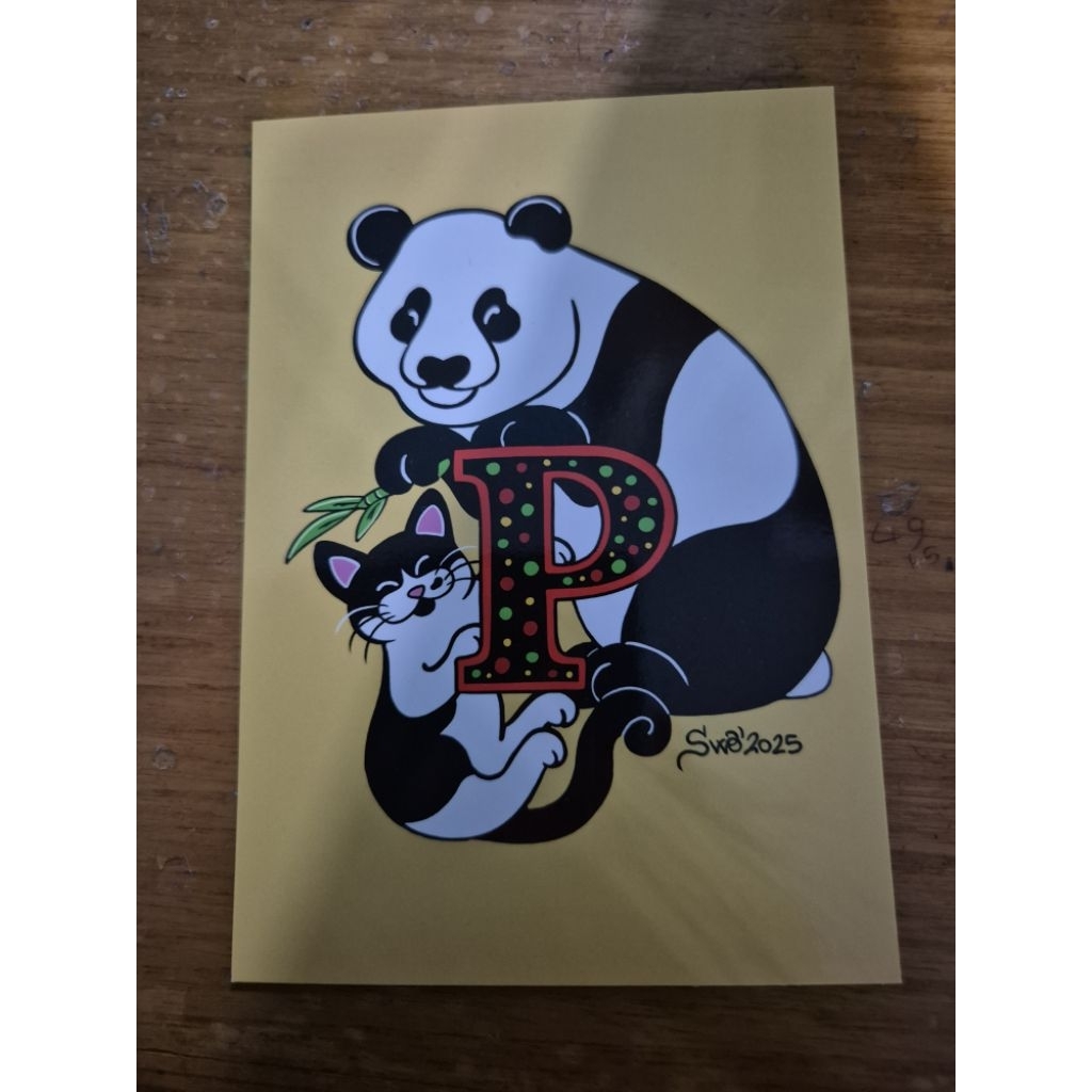 

kartu pos titina panda/panda postcard