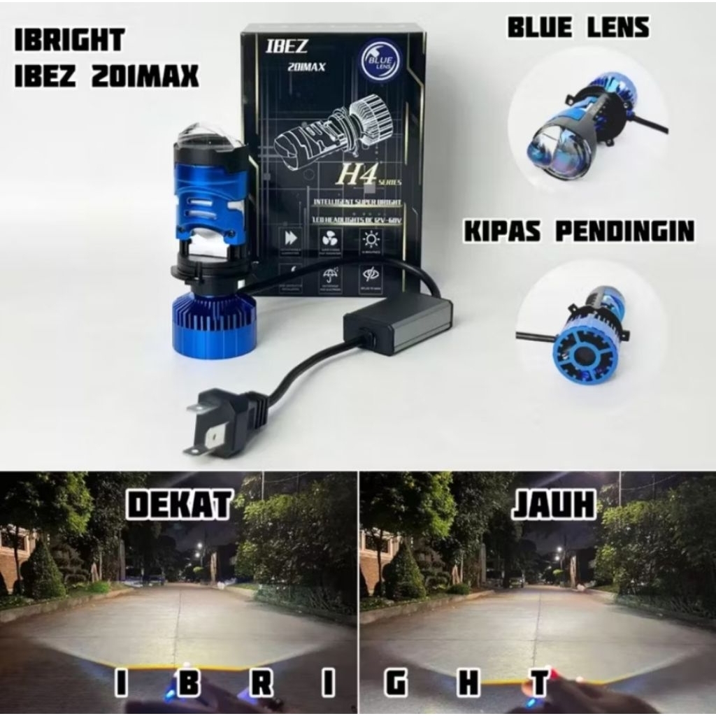 IBEZ 201MAX Lampu Utama LED H4 | Ibez H4 201 max Satuan