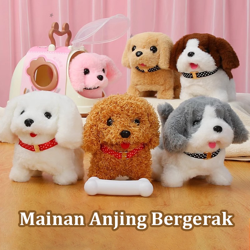 Boneka Anjing Mainan Anjing Bergerak Plush Boneka Mainan Gerak  Mainan Anjing Bergerak Dan Bersuara