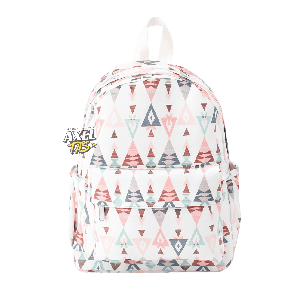 Axel Tas Ransel Wanita Mini Backpack Stylish Bahan Kanvas Tas Sekolah Cewek Kecil