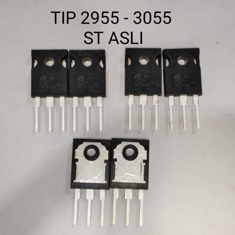 Transistor TIP 2955 - 3055 ST Original ASLI MOSPEC ST / Tip 3055 2955 1 Set Original
