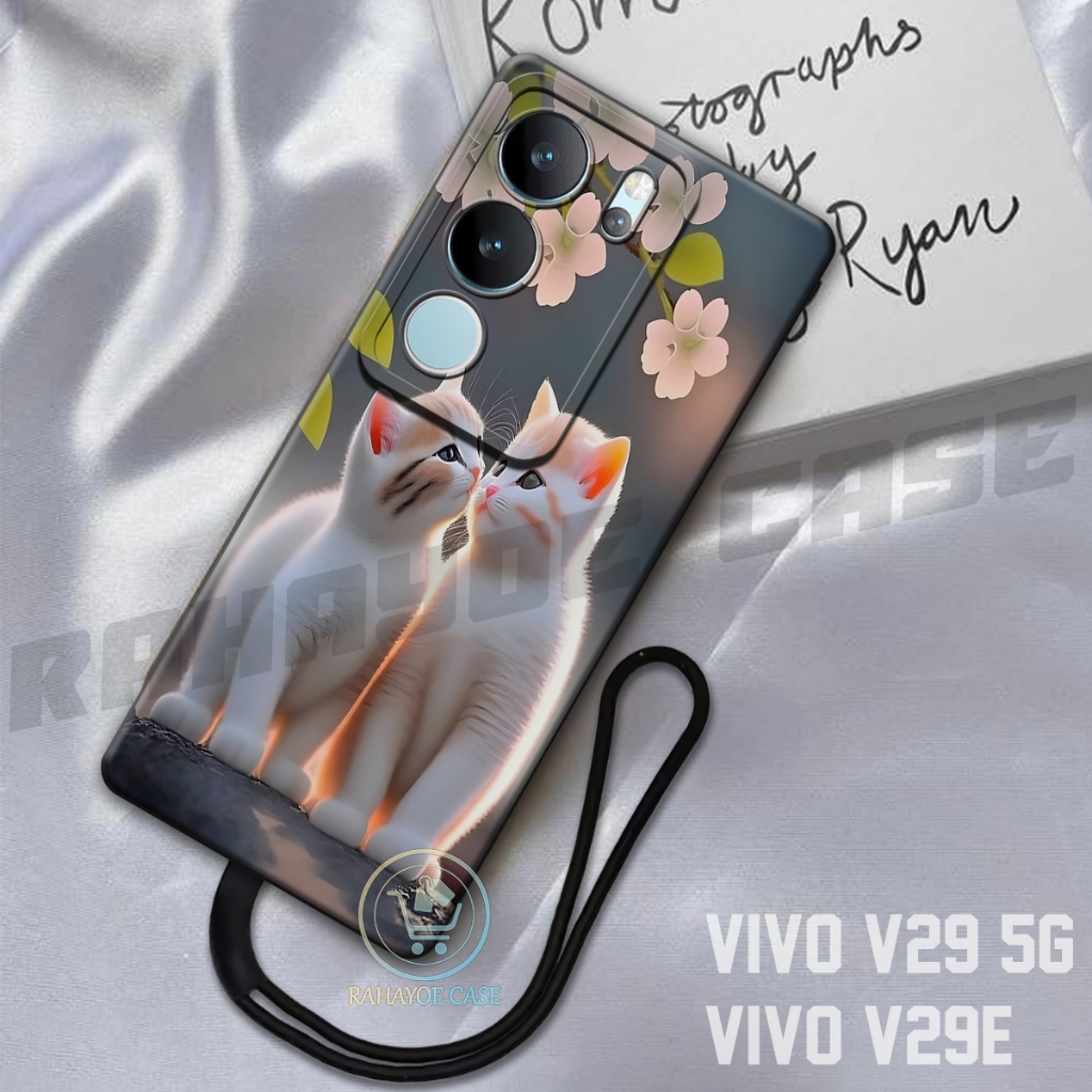 RAHAYOE CASE -  Case Vivo V29 5G - Case Vivo V29E  Free Tali Hp - Fashion Case Softcase Macaron Prot
