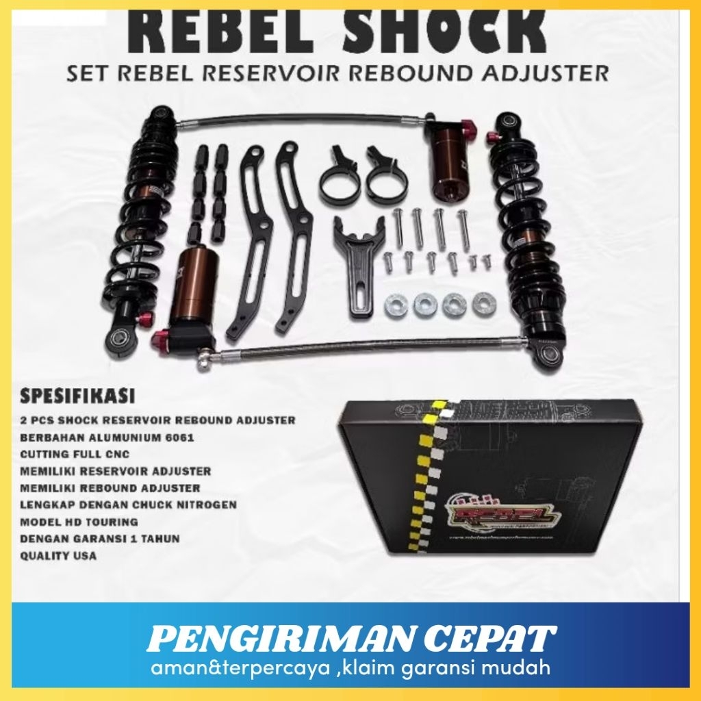 Premium Shock Shockbreaker Reservoir Harley Davidson Touring Rebel
