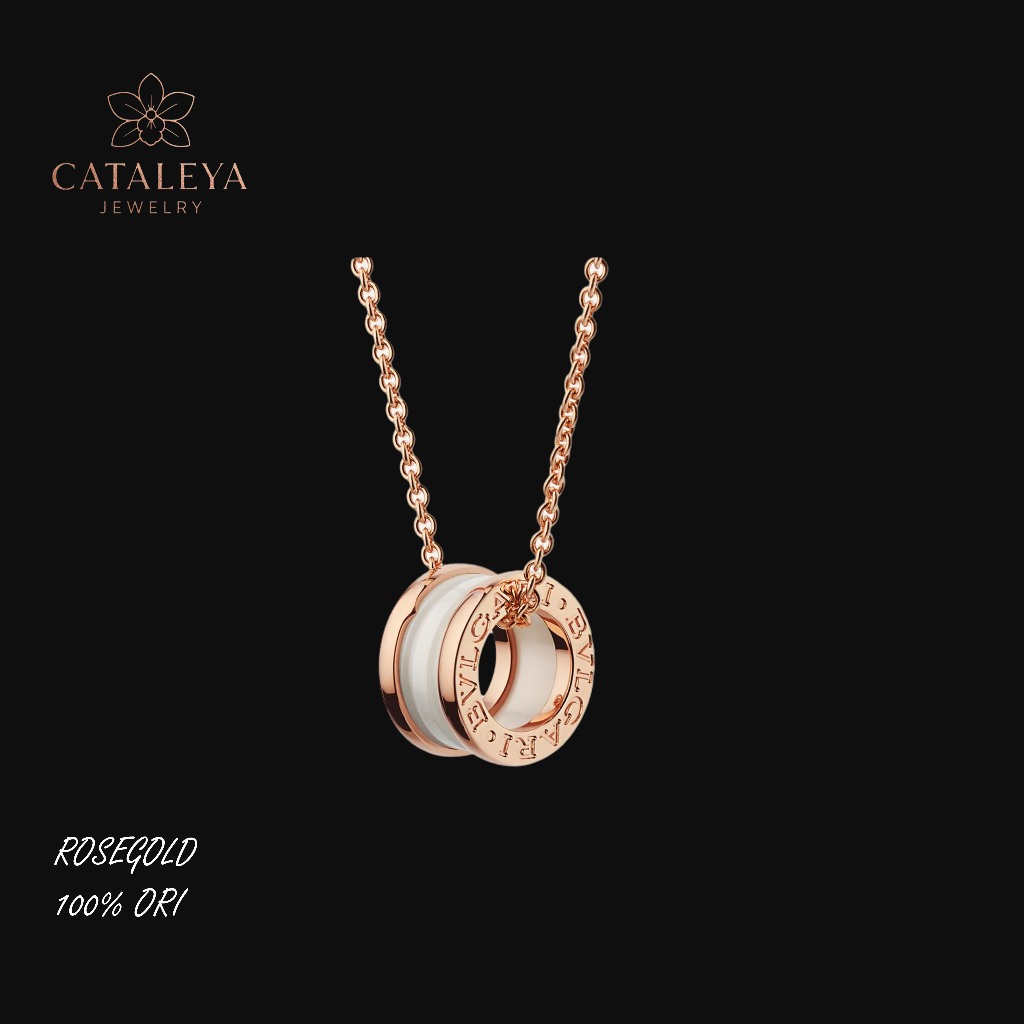 [100% Original]CATALEYA/NECKLACE/ B.ZERO1 Necklace Classic White Ceramic / 18K Gold + Box & Sertifik