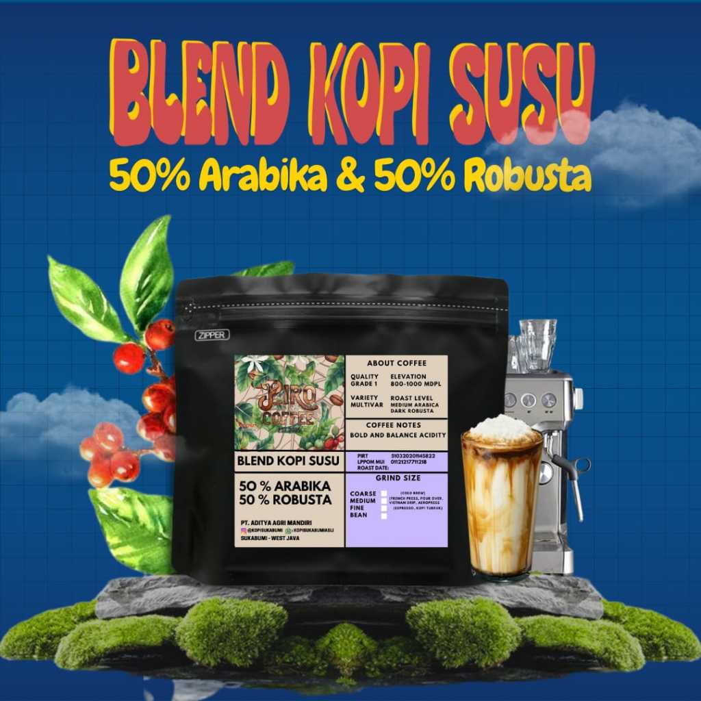 

House Blend Coffee 50% Arabika : 50% Robusta Blend Kopi Susu Espresso Kopi Sukabumi