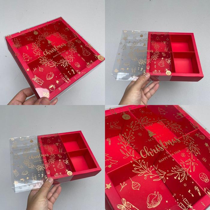 

Dus natal sekat 4 mika natal eggtart dll+ Free Tag ukuran per sekat 8x8 cm
