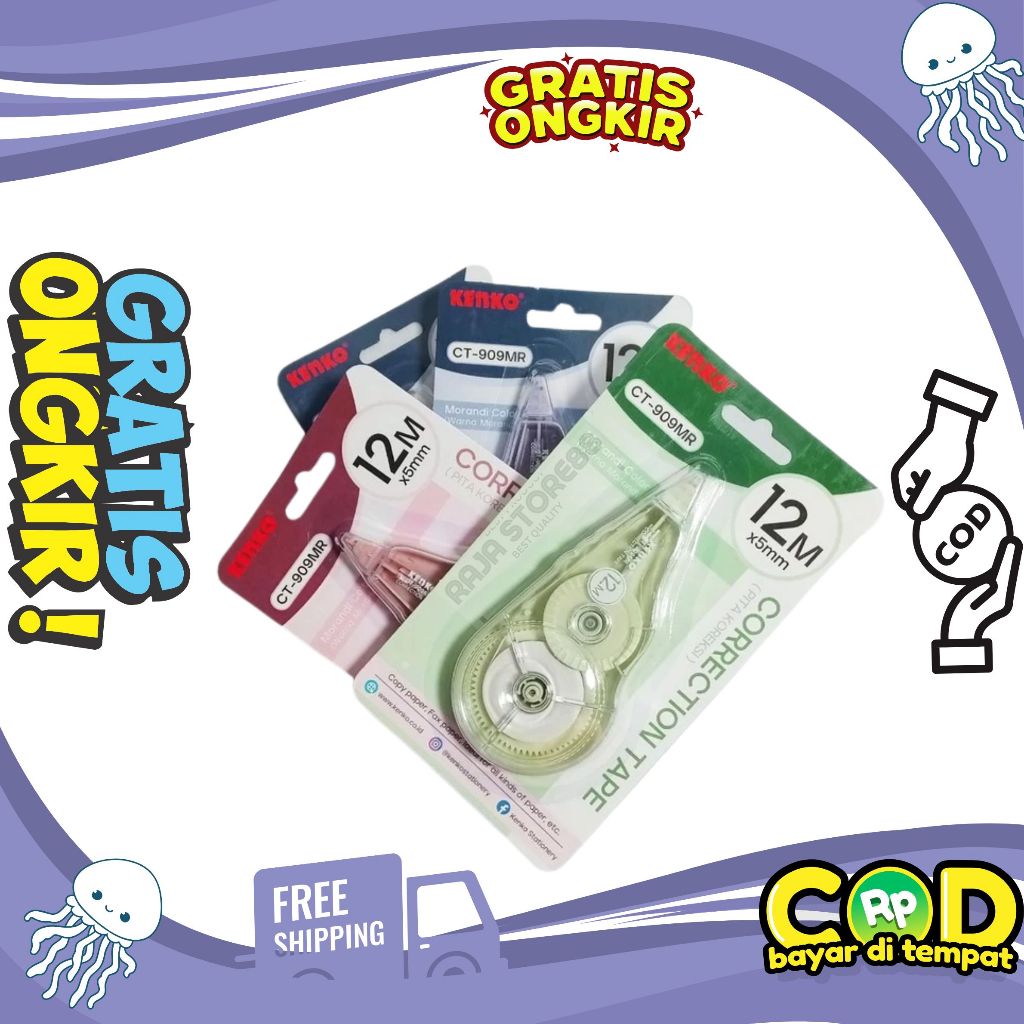 

Tipex Roll Pita Koreksi Correction Tape Kenko CT-909MR