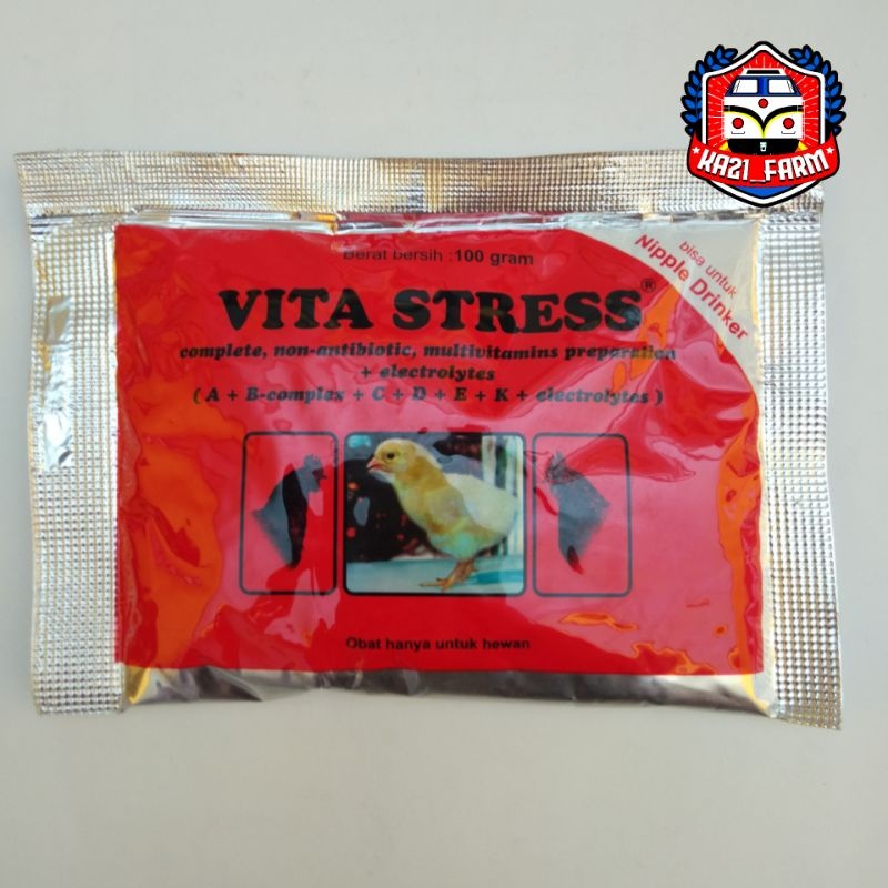 vita stress 100gram antibiotik dan multivitamin ayam