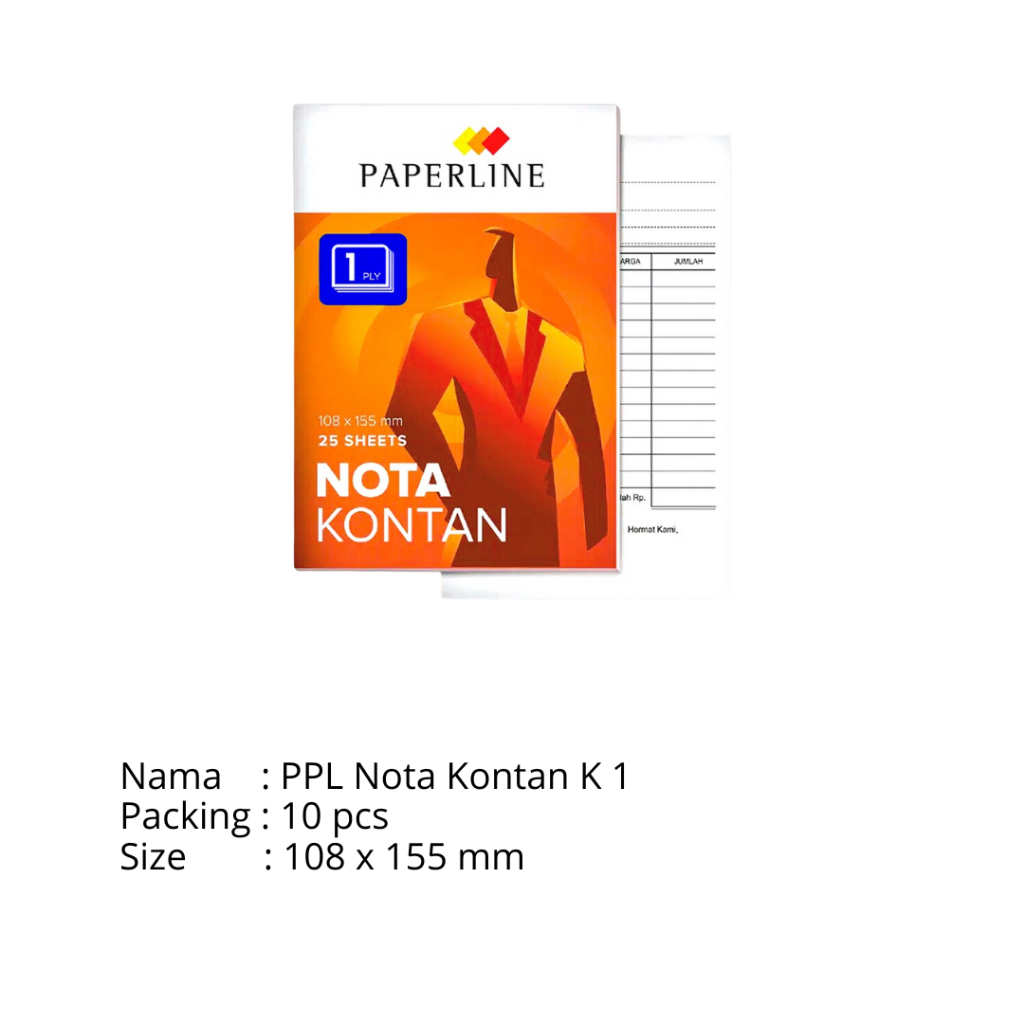 

Nota Kontan Paperline Kecil 1 Ply / Nota Paperline 1 Ply (10 pcs/pack)