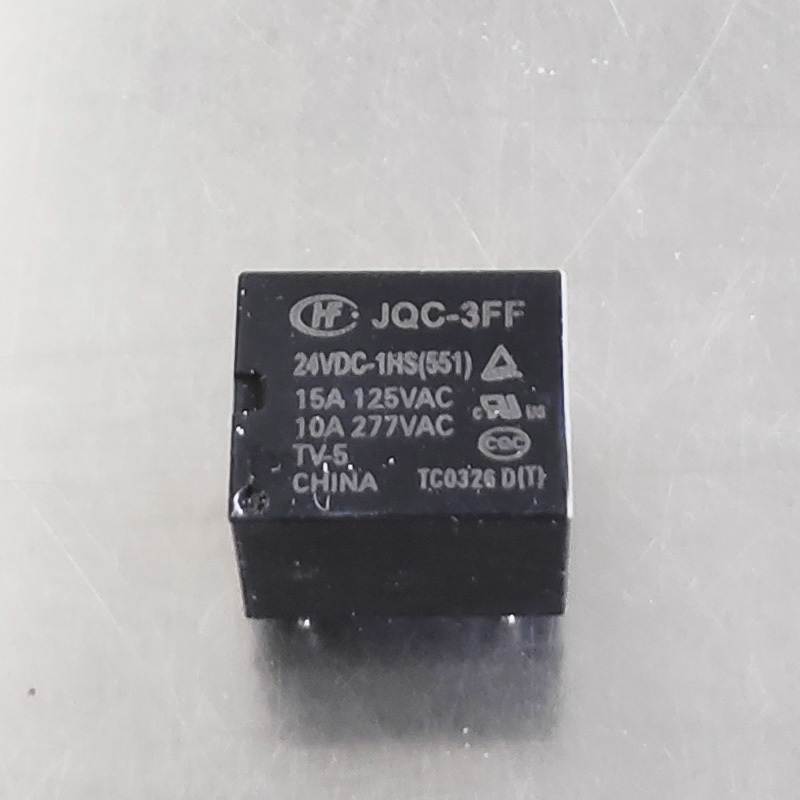RELAY DC 24V 4PIN 10A 277VAC JQC-3FF/024VDC-1HS(551) SUBMINIATURE POWER RELAYS JQC-3FF-024-1HS(551)