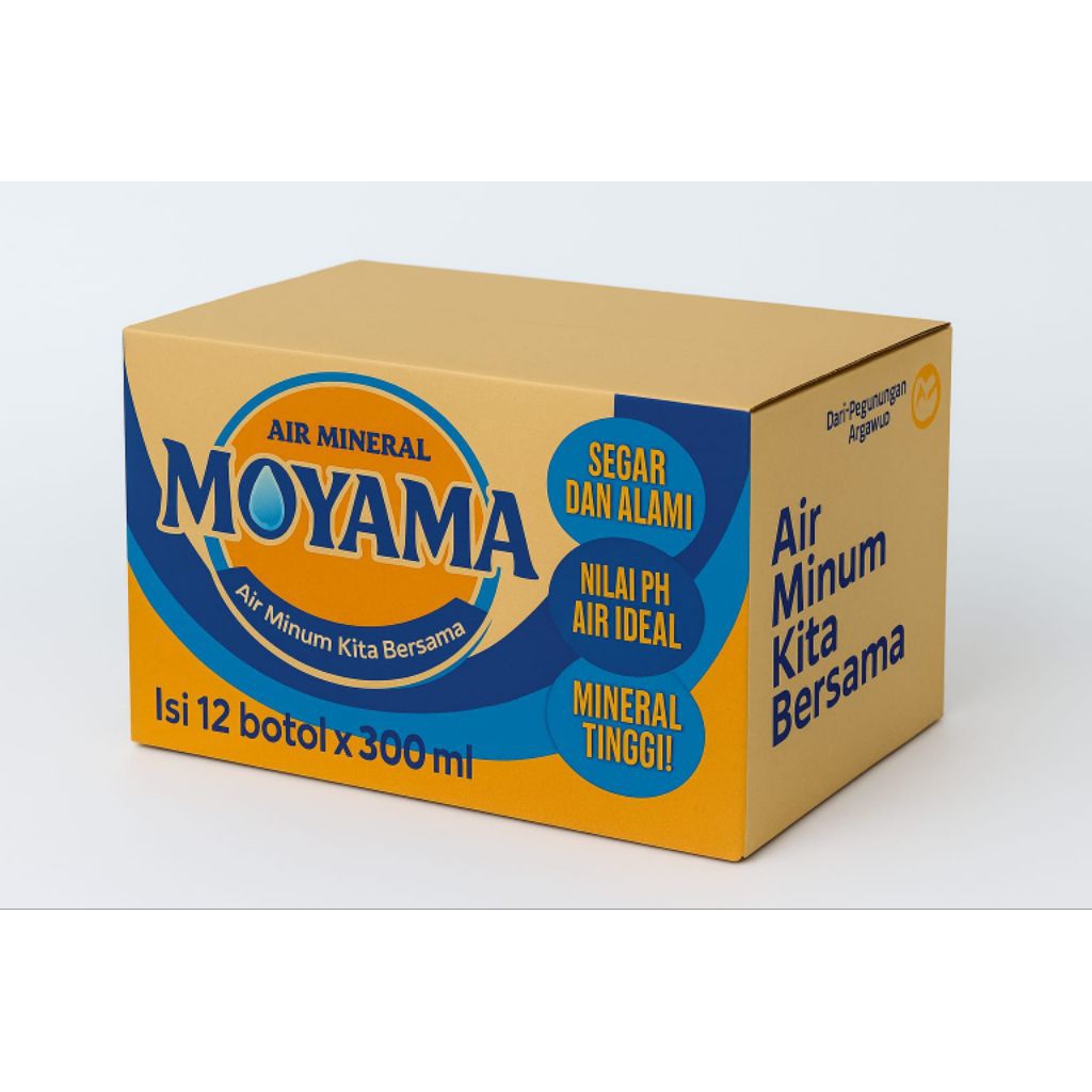 

AIR MINERAL MOYAMA, 1 KARTON ISI 12 PCS, KEMASAN 300 ML,HARGA GROSIR