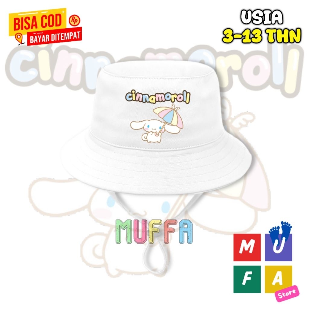 topi bucket hat anak/ topi rimba anak cinnamoroll character/ topi distro anak
