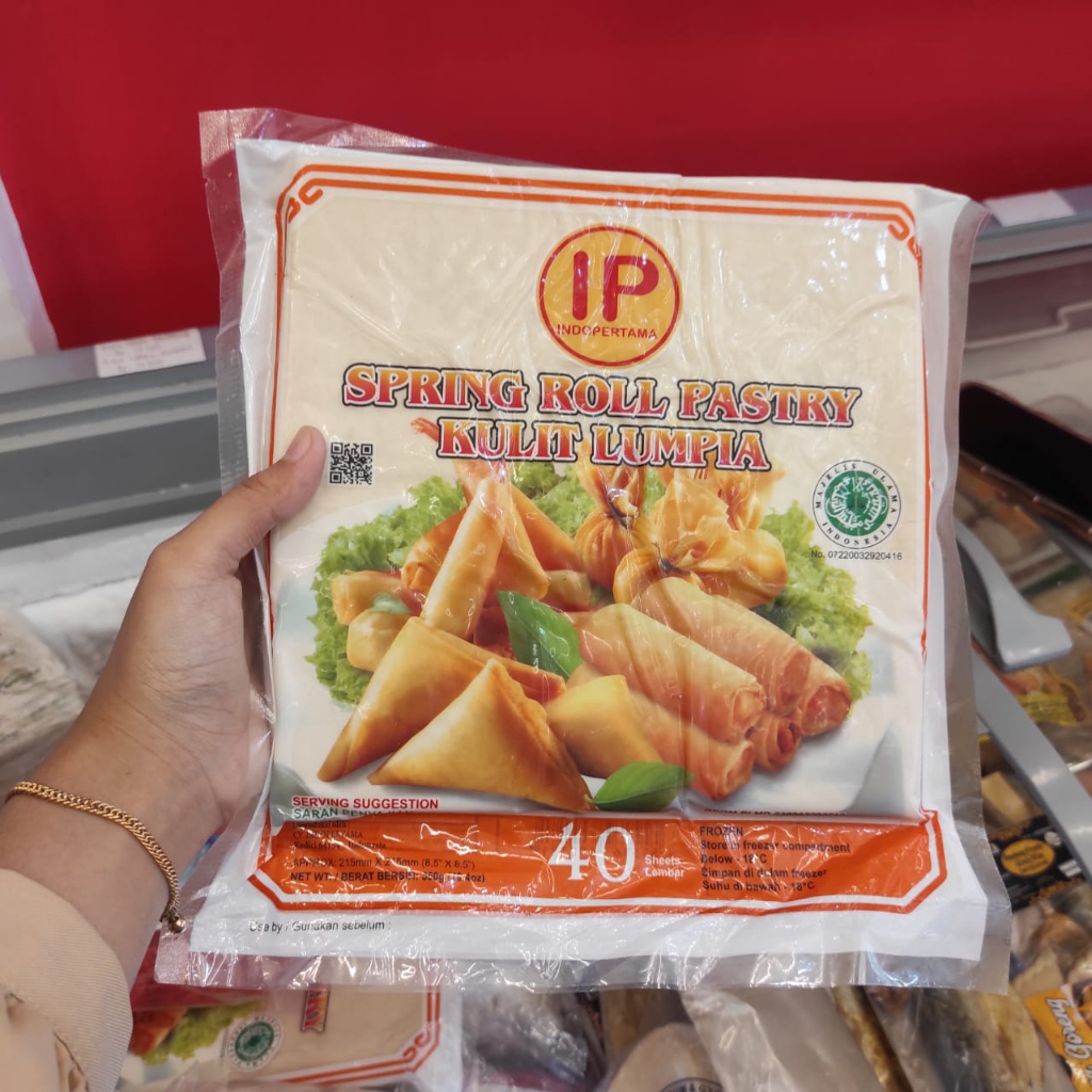 

IP Spring Roll Pastry BESAR (Kulit Lumpia) 50pcs, 19,5cmX19,5cm, 550gram