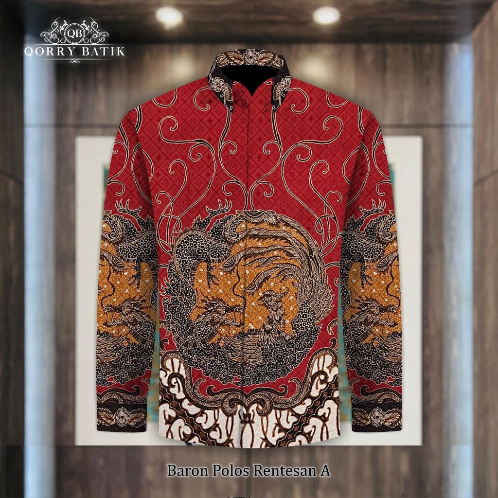 KAIN KEMEJA BATIK TULIS ATBM SUTRA BARON motif BURUNG NAGA KGBBrnPRnt050825(1)