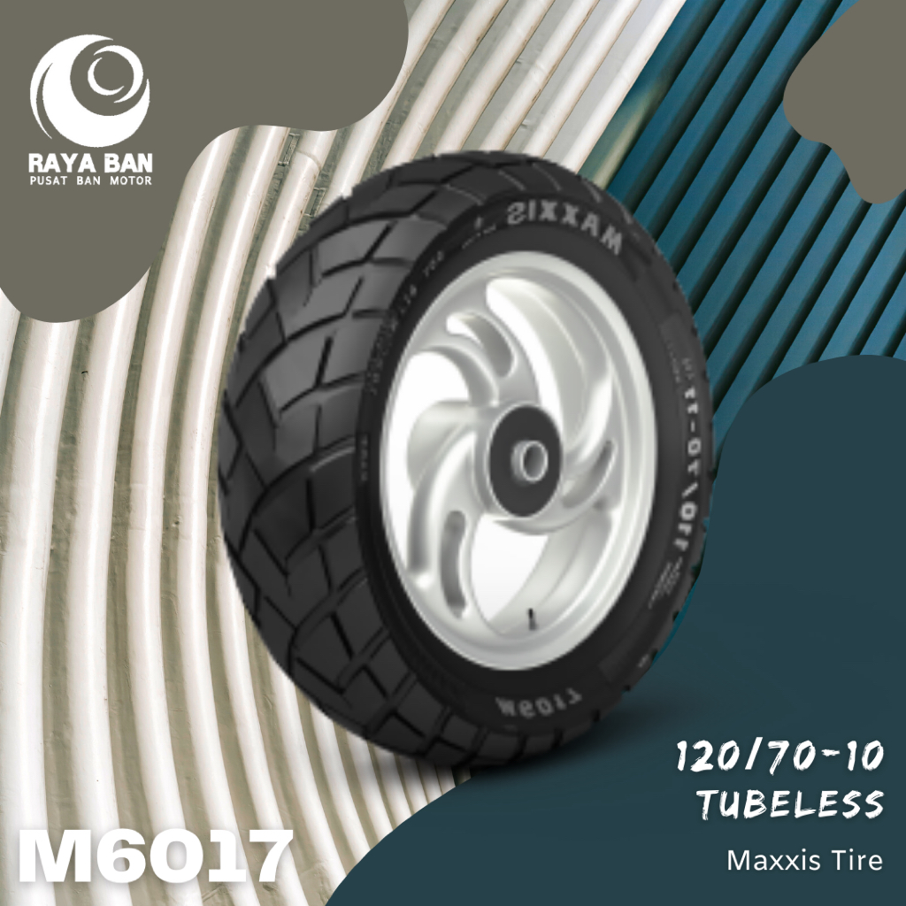 Ban Motor Maxxis M6017 120/70-10 Tubeless TL R10 Vespa