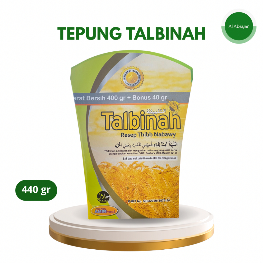 

Tepung Gandum TALBINAH Berat 400 gram / Tepung Talbinah Original / Tepung Gandum Talbinah Resep Thibb Nabawy Maag / Lambung Original