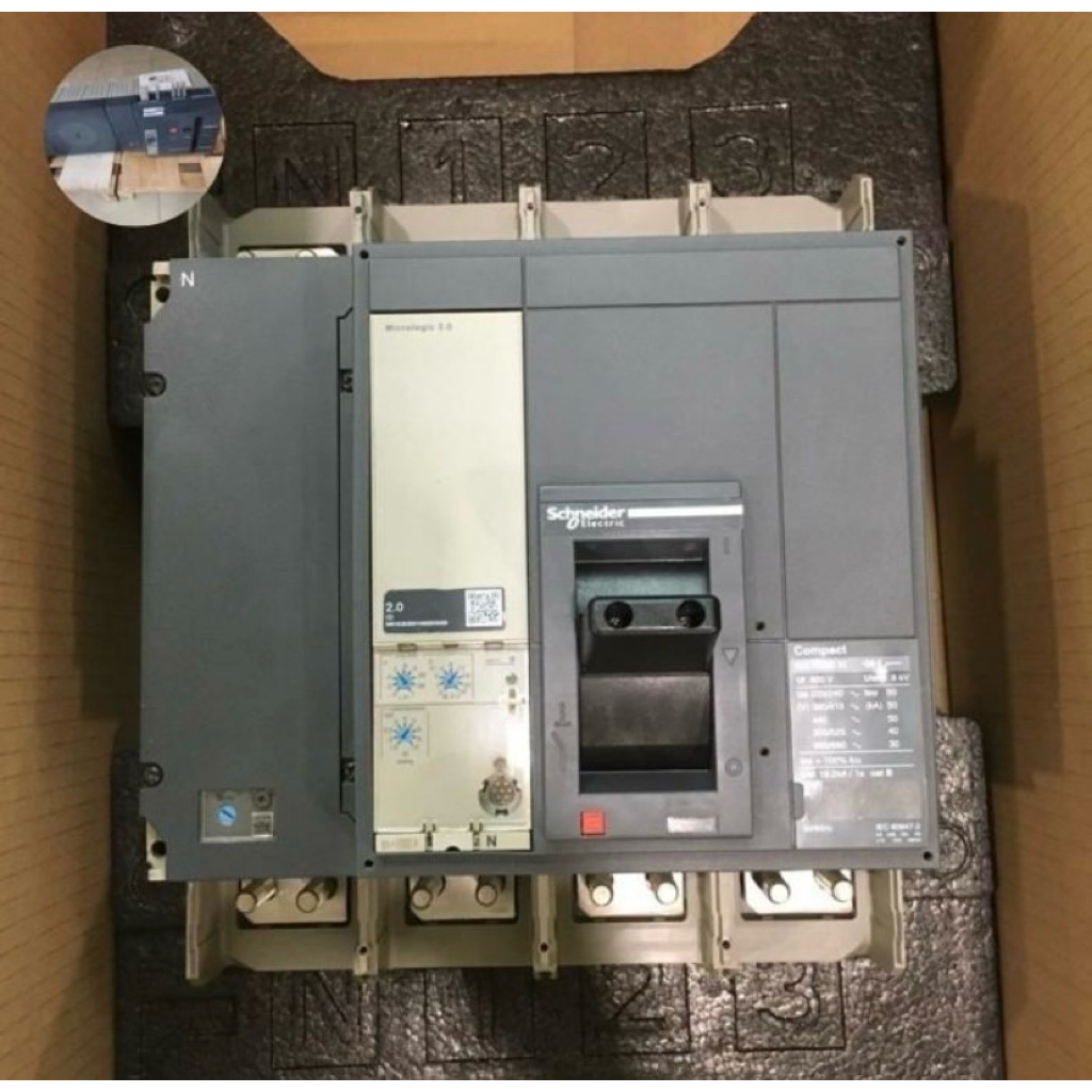 SCHNEIDER MCCB BREAKER 50kA NS800N 4P 800A MICROLOGIC 2.0