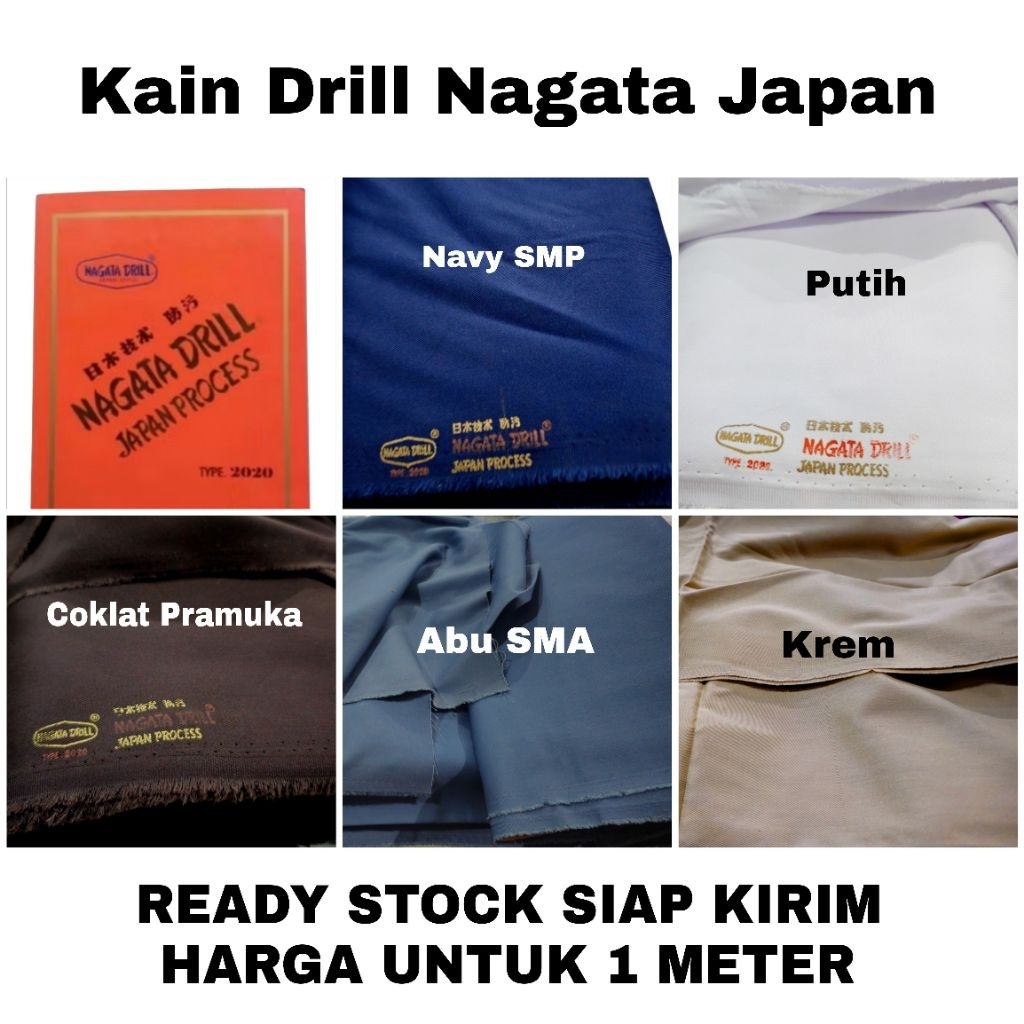 Kain Drill Nagata Japan Original 1 Meteran