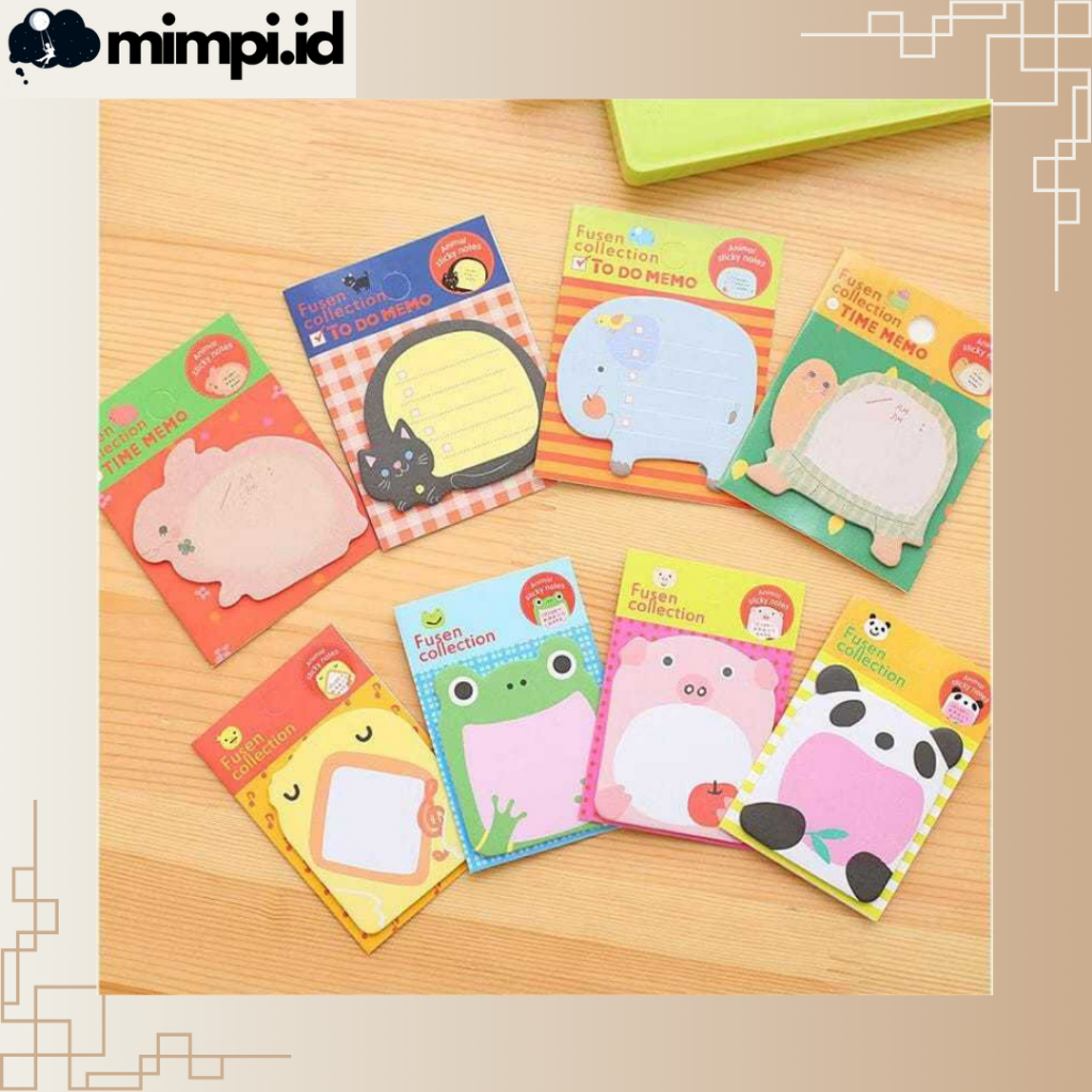 

Sticky Notes Motif Hewan Kertas Tempelan Catatan Memo Note Animal Karakter Mini Book Binatang Lucu
