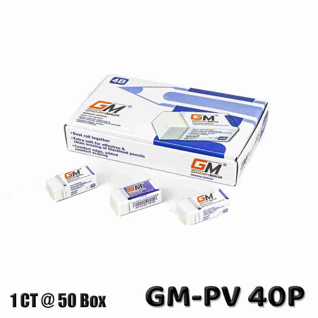 

GM Penghapus PVC Putih GM-PV 40P - 1 Kotak Isi 40 Pcs, Cocok untuk kebutuhan Anda