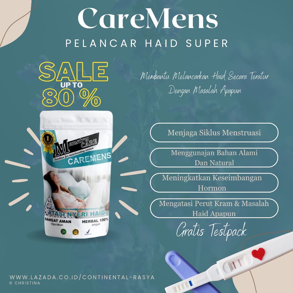 Pelancar Haid Herbal Caremens Pelancar Alami obat telat haid melancarkan Haid 1 - 6 Bulan BUKAN UNTU