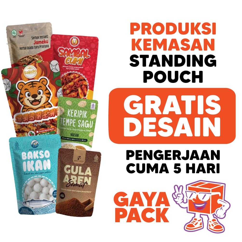Custom Kemasan Standing Pouch Makanan