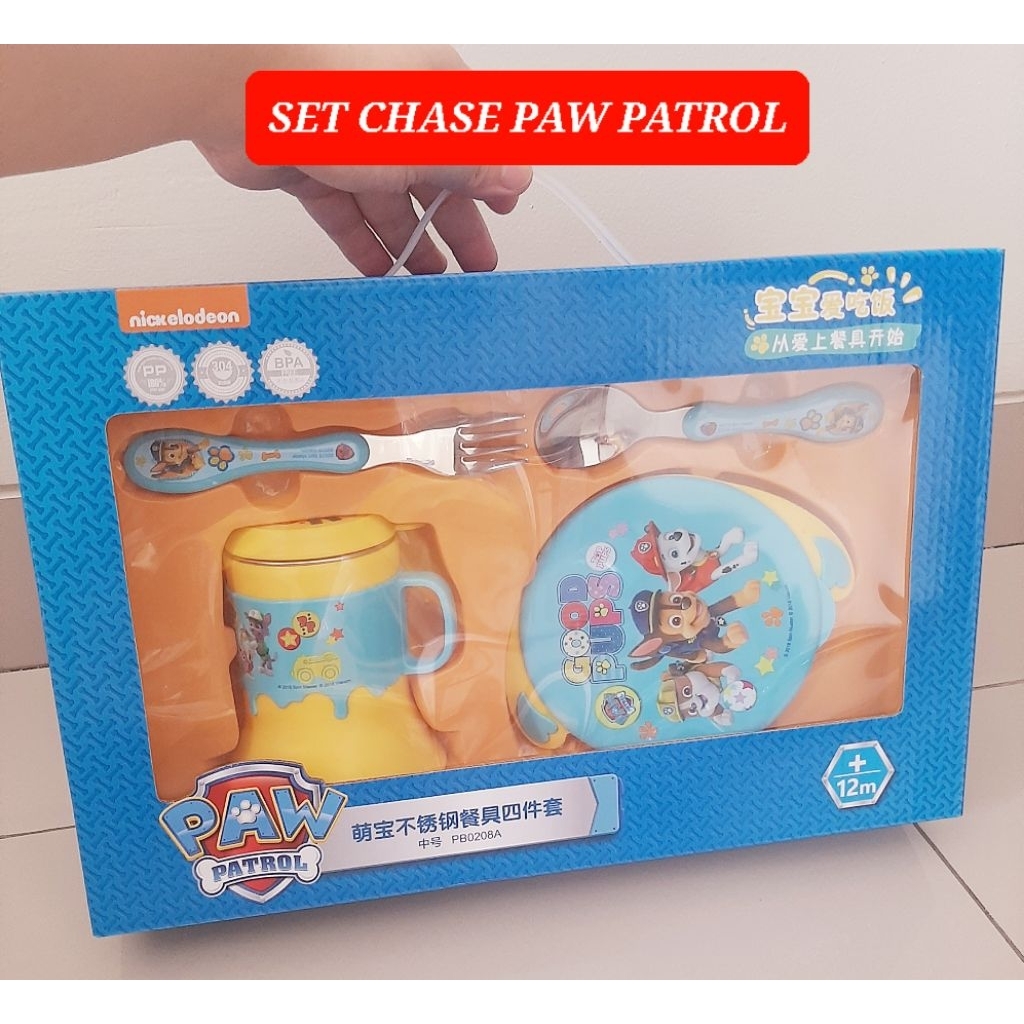 stainless paw patrol lunch box set kotak makan stainless paw patrol mangkok stainless paw patrol foo
