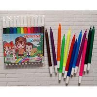 

Spidol kecil Montana 12 Warna Murah MP-838 / Coloring Marker Pencil Type/ Spidol 12 Warna Kecil/ Spidol 1 Set/ Spidol Colouring Marker Colours/ Montana spidol 12 coloring markers drawing maker full of colors / spidol warna montana isi 12 warna