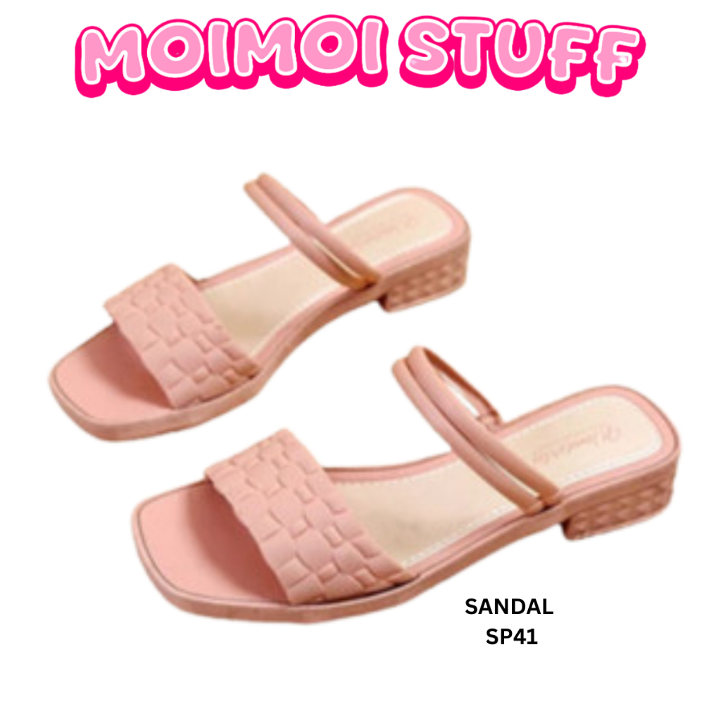 MM - SANDAL SEPATU WEDGES WANITA SP41 MOTIF KULIT BUAYA SANDAL HEELS SLOP JELLY