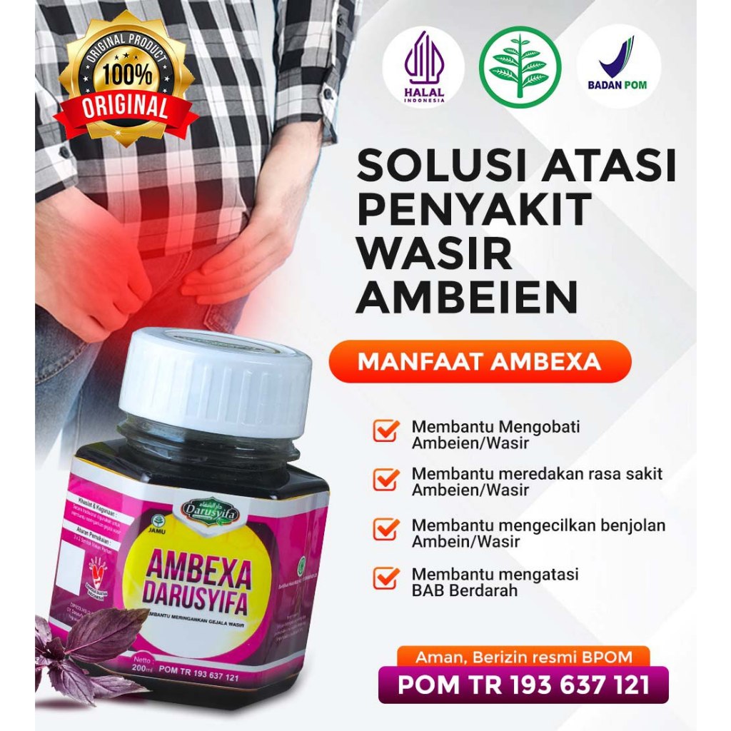 Madu Wasir AMBEXA Darusyifa Ekstrak Daun Ungu Obat Ambeien Alami