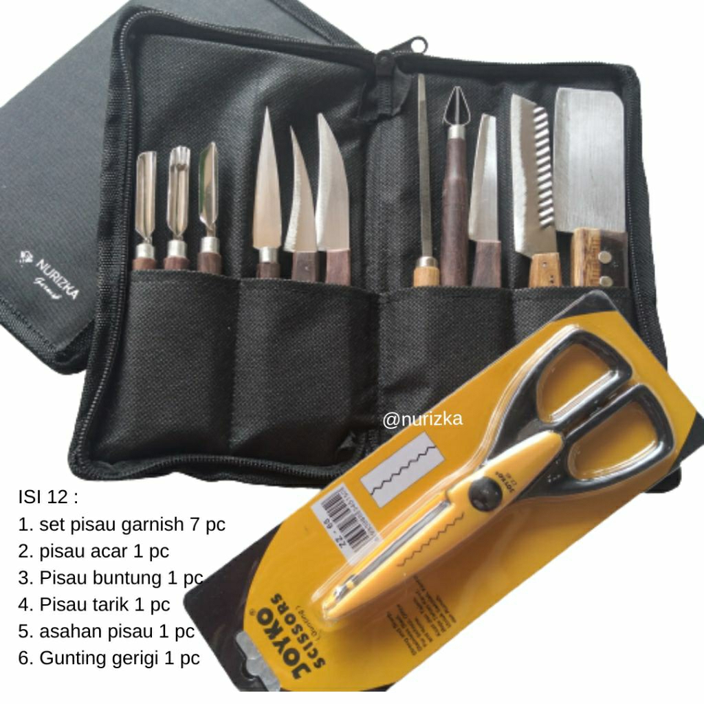 Pisau garnish set lengkap ukir buah carving hias tumpeng termurah