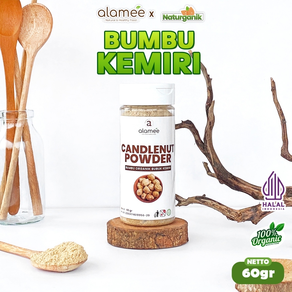

ALAMEE Kemiri Bubuk Bumbu Dapur Organik Candlenut Powder Masak Seasoning Tabur Naturganik